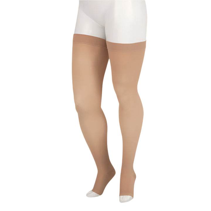 Juzo Soft Thigh High, Open Toe, Beige