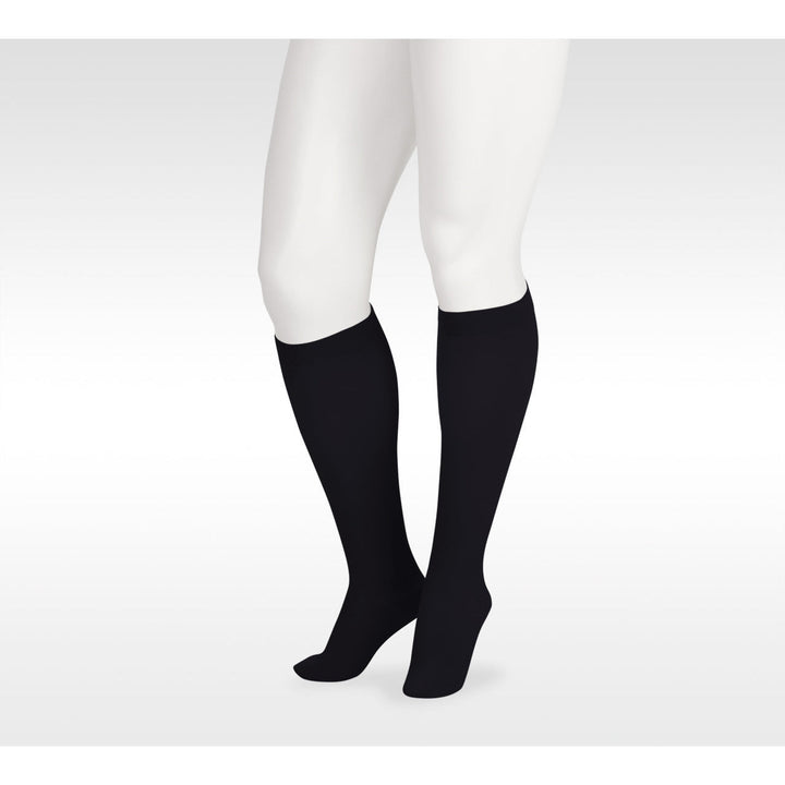 Juzo Soft Knee High 20-30 mmHg w/ Silicone Band, Black