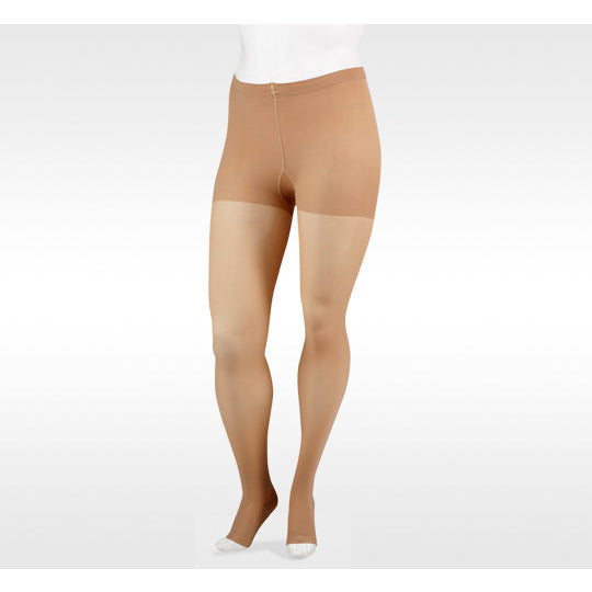 Juzo Soft Pantyhose 20-30 mmHg, Open Toe, Beige