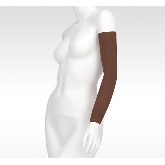 Juzo Soft MAX Armsleeve 30-40 mmHg w/ Silicone Band, Chestnut