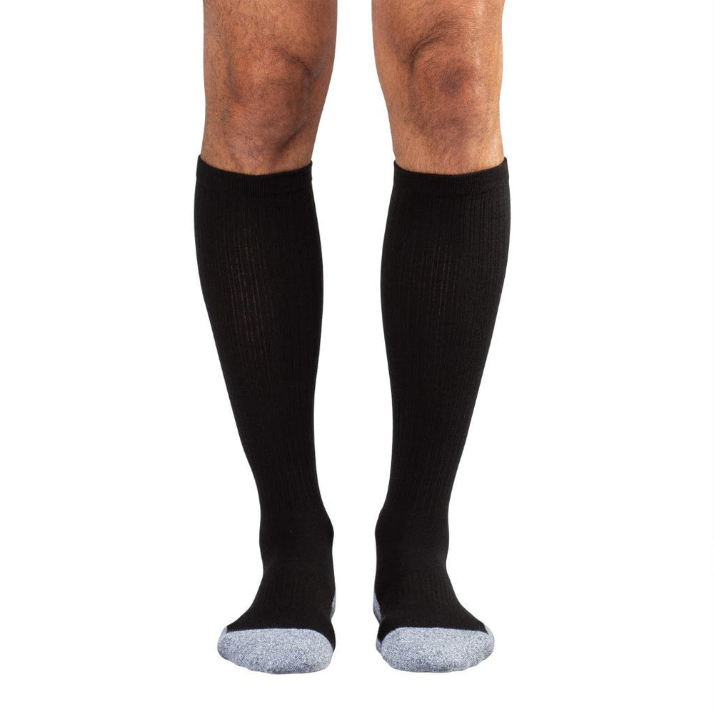 Dr. Comfort Calcetines hasta la rodilla para diabéticos de 15 a 20 mmHg, color negro