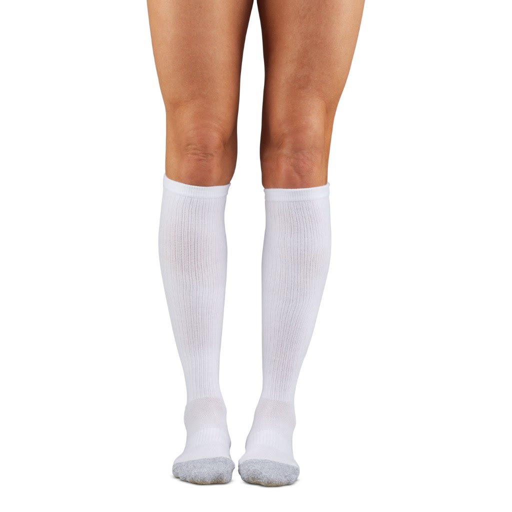 Dr. Comfort Diabetic 15-20 mmHg Knee High Support Socks, White