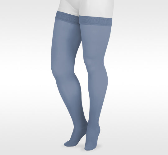 Juzo Soft Thigh High w/ Silicone Band in Bombshell Blue