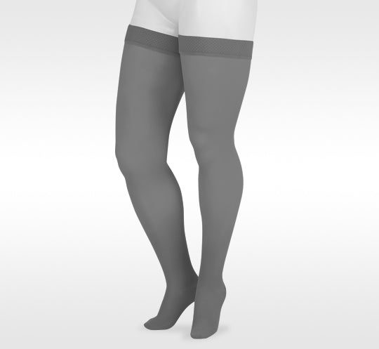 Juzo Soft Thigh High w/ Silicone Band in Glam Gray