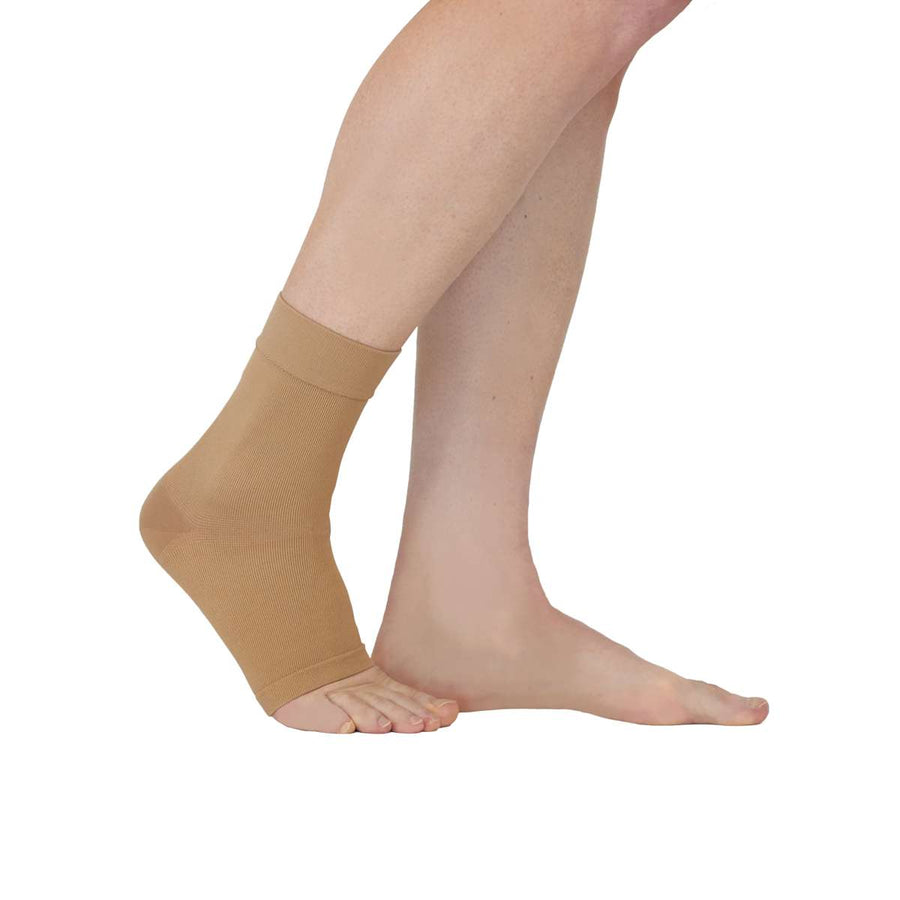 medi Protect Nahtlose Strick-Knöchelbandage, Beige