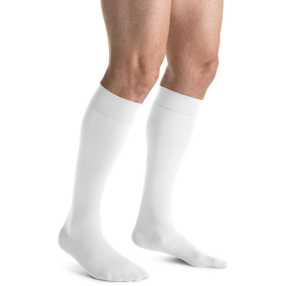 JOBST® forMen Knee High 8-15 mmHg, White