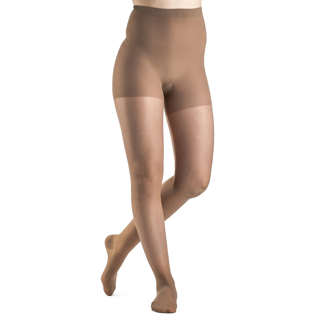 Sigvaris Sheer Fashion Damen-Strumpfhose, 15–20 mmHg, Café