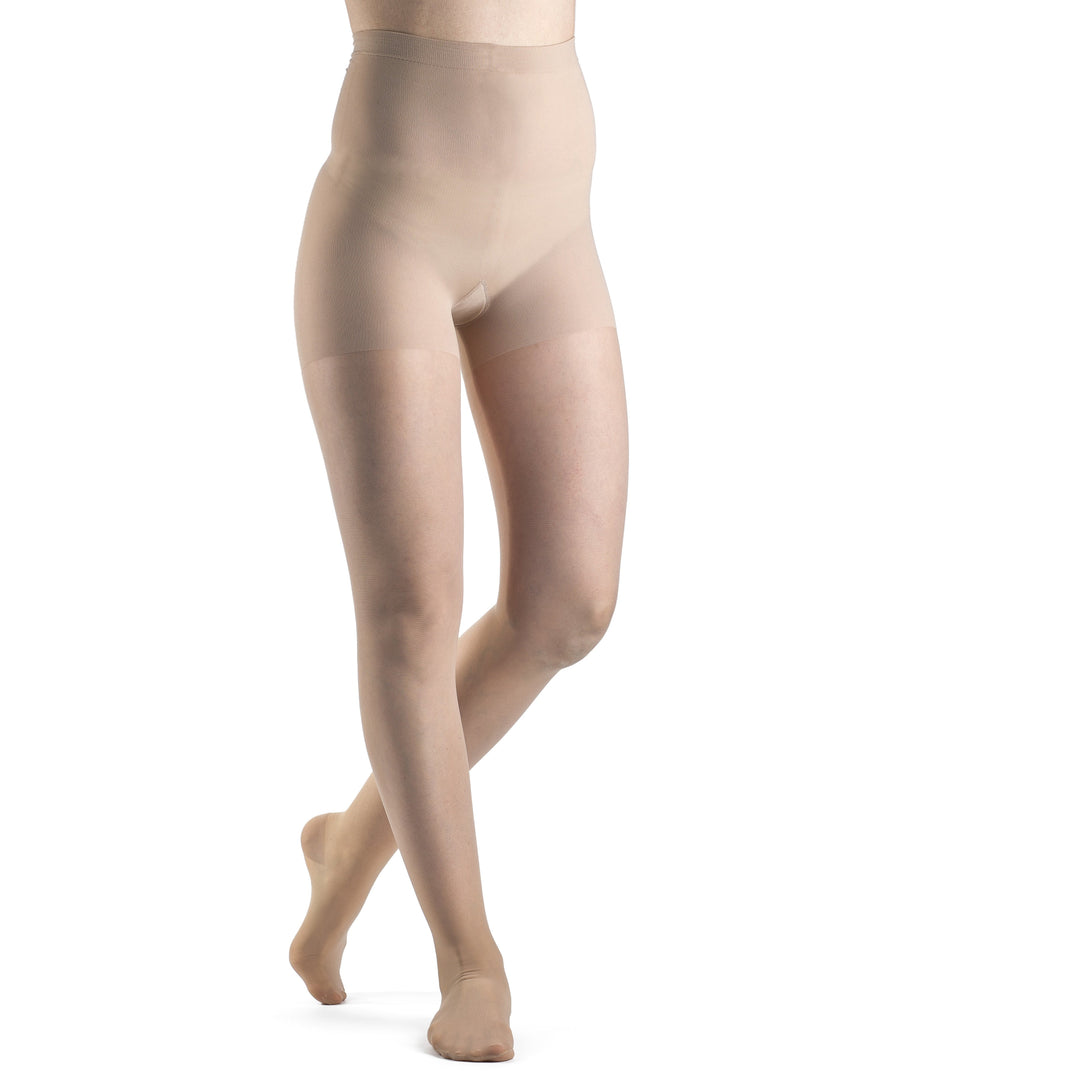 Meia-calça feminina Sigvaris Sheer Fashion 15-20 mmHg, mel