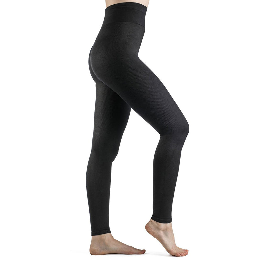 Sigvaris Soft Silhouette Leggings de 15 a 20 mmHg para mujer, color negro