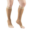Truform Lites Damen-Kniestrümpfe mit offenem Zehenbereich, 15–20 mmHg, Beige