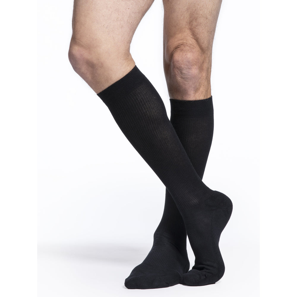 Sigvaris Cushioned Cotton Men's 20-30 mmHg Knee High, Cotton