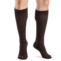 Sigvaris Casual Cotton Men's 15-20mmHg Knee High, Brown