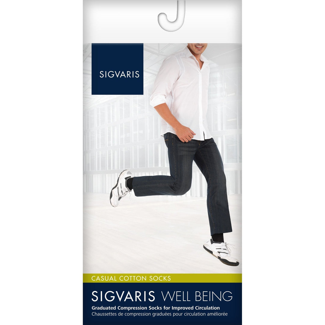 حذاء Sigvaris القطني الكاجوال للرجال بطول الركبة 15-20 مم زئبق