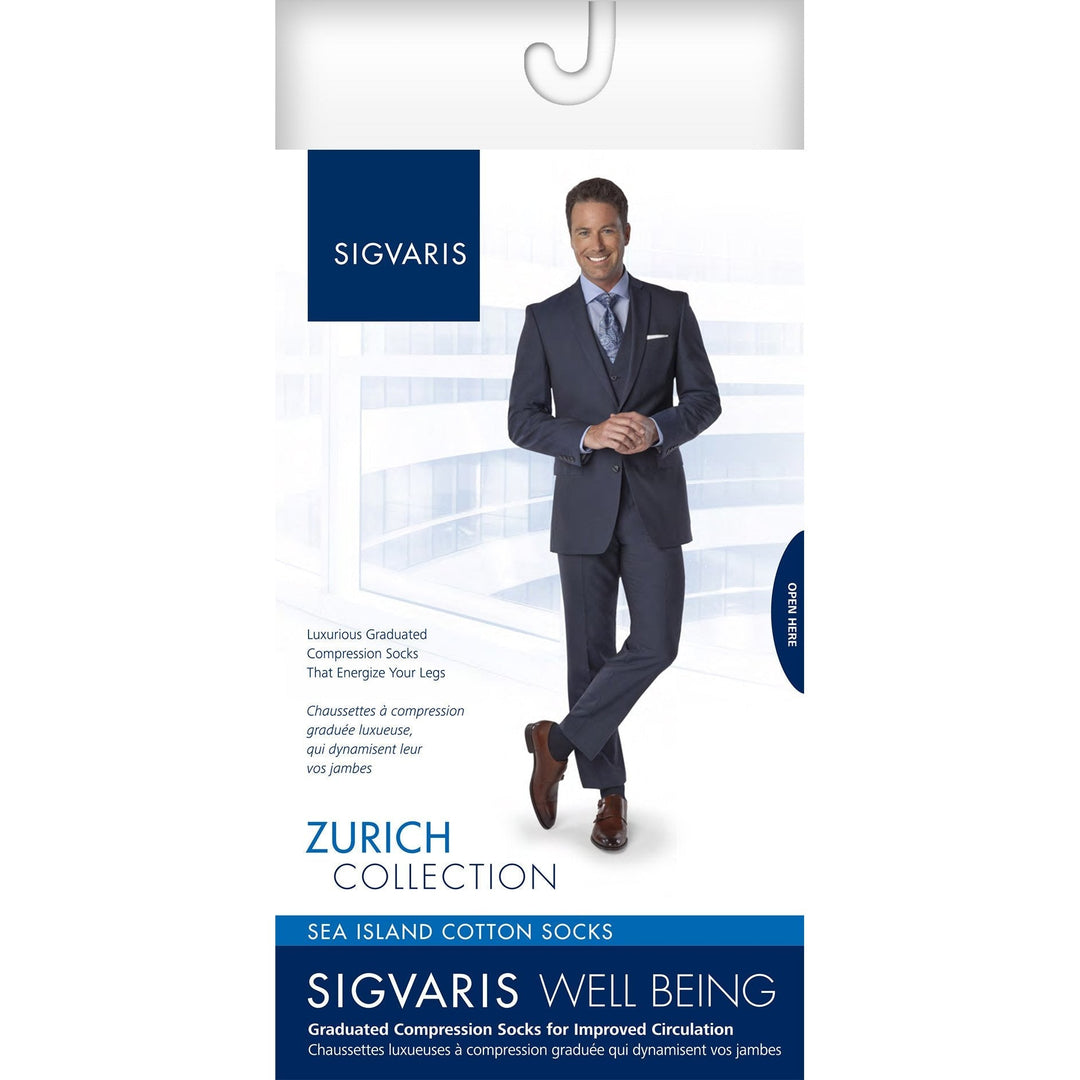 Sigvaris Sea Island Cotton Men's 15-20 mmHg Knee High