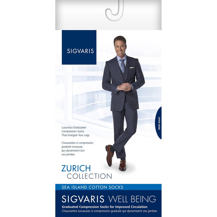 Sigvaris Sea Island Cotton Men's 15-20 mmHg Knee High