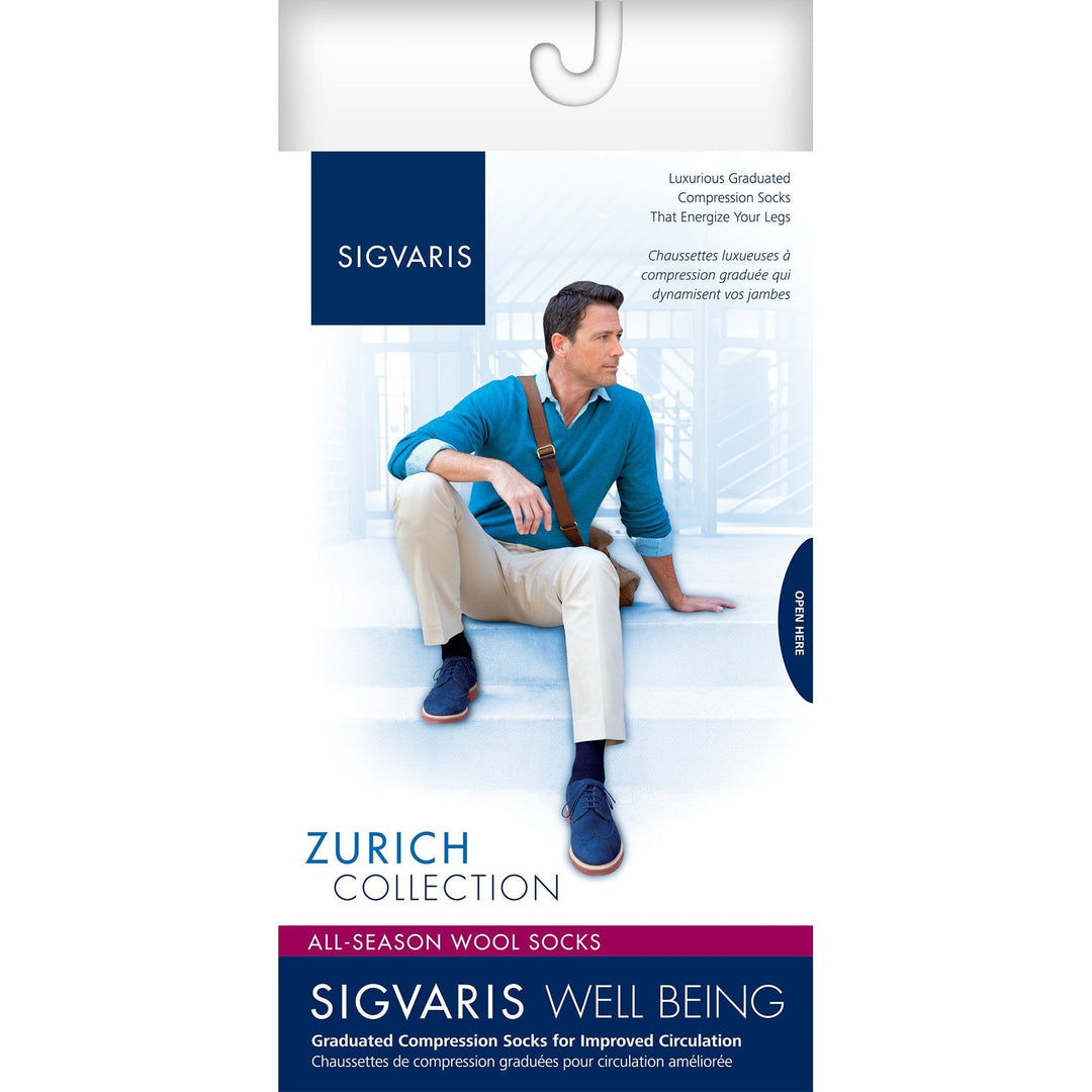 Sigvaris All-Season Merino Wool Men's 15-20 mmHg Knee High