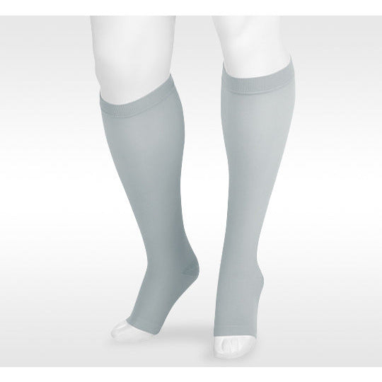 Juzo Dynamic Knee High 30-40 mmHg w/ 3.5 cm Silicone Band, Open Toe, Moonstone