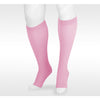 Juzo Dynamic Knee High 30-40 mmHg w/ 3.5 cm Silicone Band, Open Toe, Pink