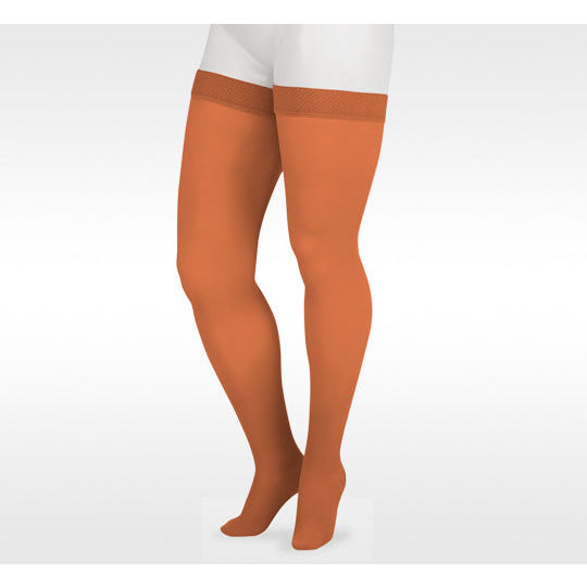 Juzo Soft Thigh High 30-40 mmHg avec bande de silicone, cannelle