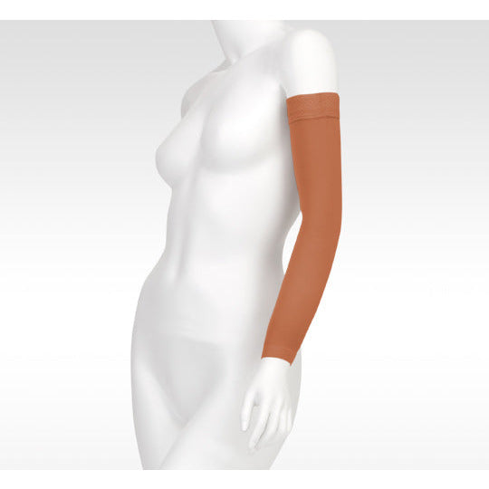 Juzo Soft MAX Armsleeve 15-20 mmHg w/ Silicone Band, Cinnamon