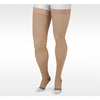 Juzo Soft Silver Thigh High 20-30 mmHg w/ Silicone Band, Open Toe