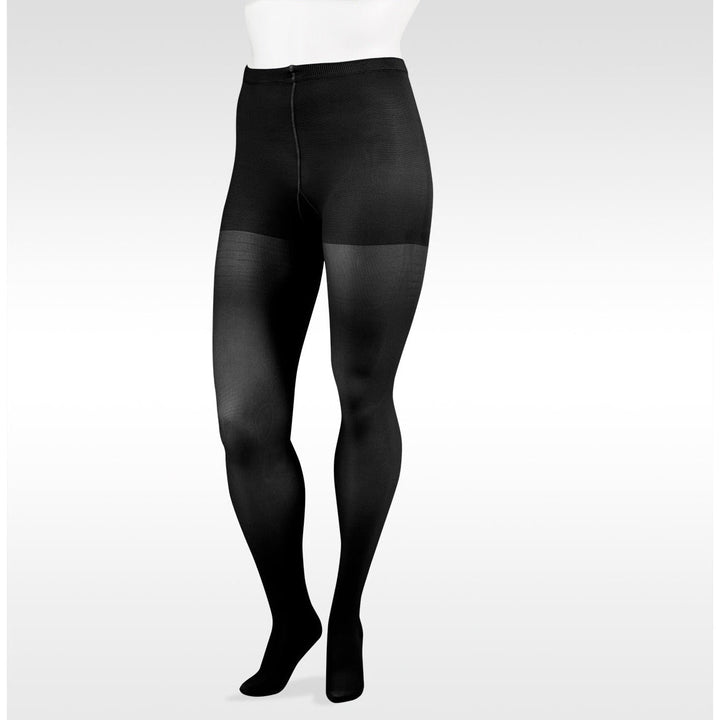 Pantimedias suaves Juzo 30-40 mmHg con panty elástico, negro