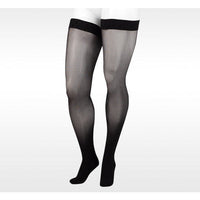 Juzo Naturally Sheer Thigh High 15-20 mmhg w/ Silicone Band, Black