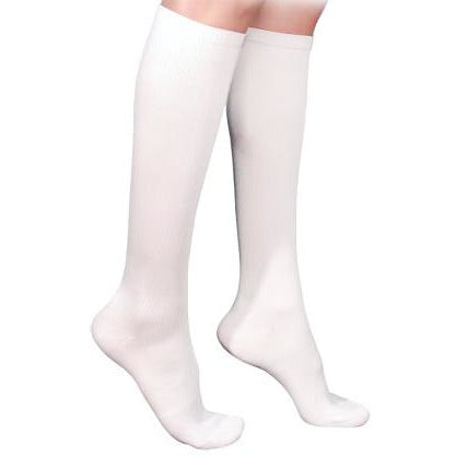 Sigvaris Cotton Chaussettes hautes pour femme 20-30 mmHg Blanc