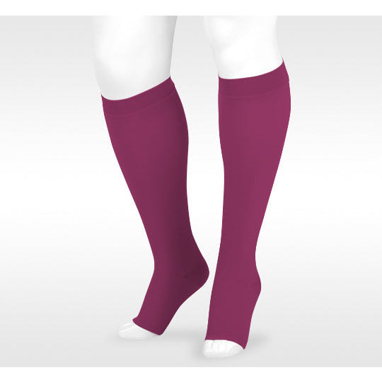 Juzo Dynamic Knee High 30-40 mmHg w/ 3.5 cm Silicone Band, Open Toe, Agate