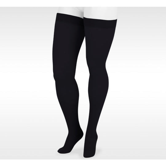 Juzo dynamic max thigh high 30-40 مم زئبق مع شريط سيليكون، أسود