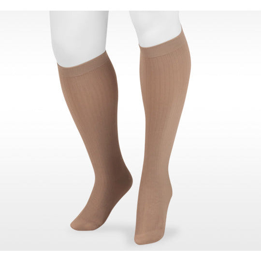 Juzo Dynamic Calcetines de algodón para hombre 15-20 mmHg, Caqui