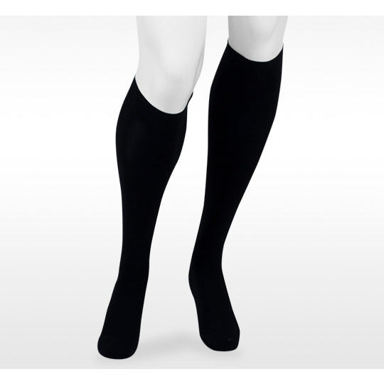 Juzo Move Knee High com faixa de silicone 30-40 mmHg, preto