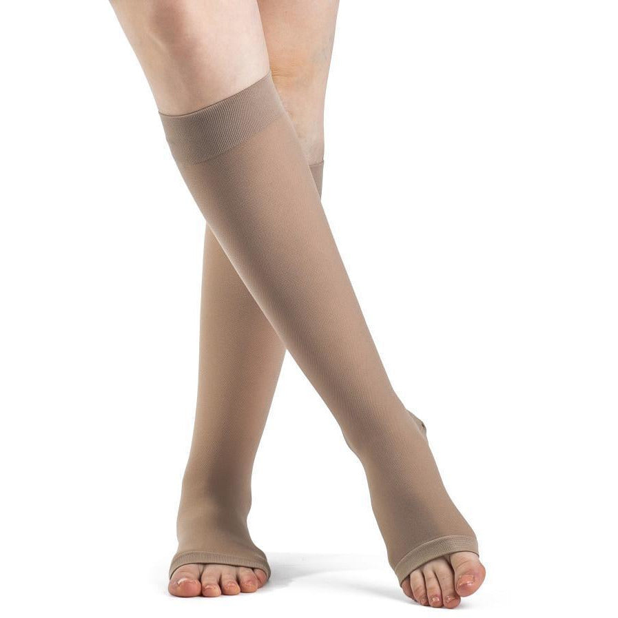 Dynaven 30-40 mmHg BOUT OUVERT Genou haut, Beige clair