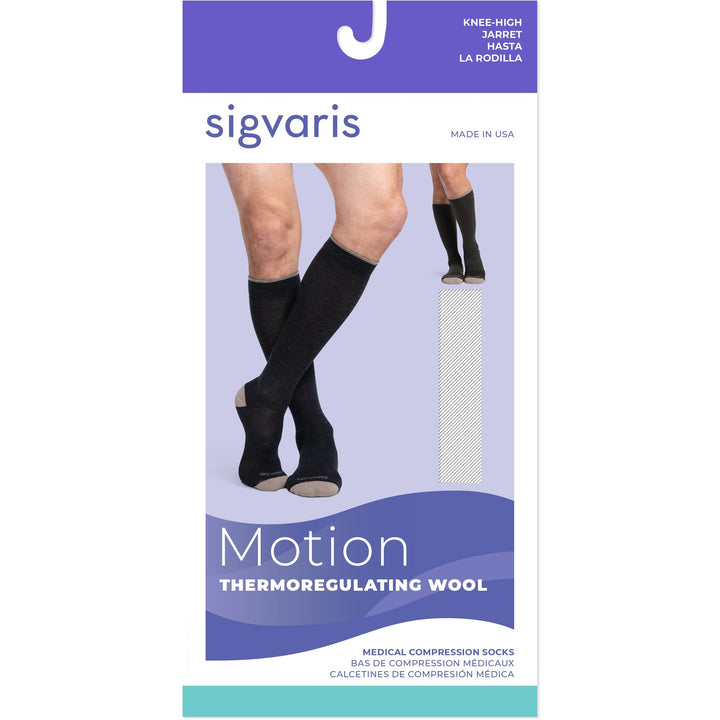 Chaussettes hautes de compression en laine thermorégulatrice Sigvaris 20-30 mmHg