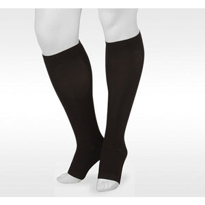 Juzo Basic Knee High 15-20 mmHg, Open Toe, Black