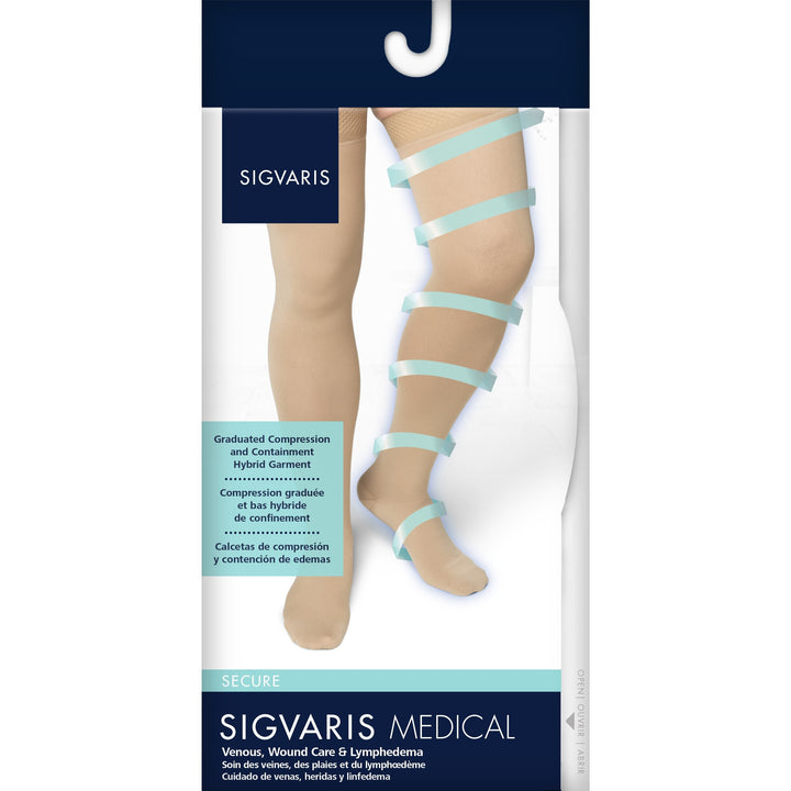 Sigvaris Secure - Medias hasta el muslo para hombre, 40-50 mmHg