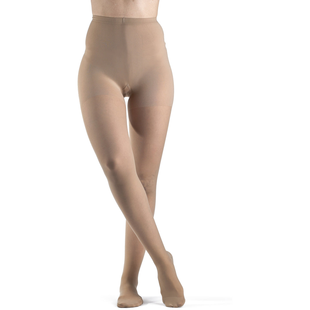 Sigvaris transparente Damenstrumpfhose 20–30 mmHg, Honig