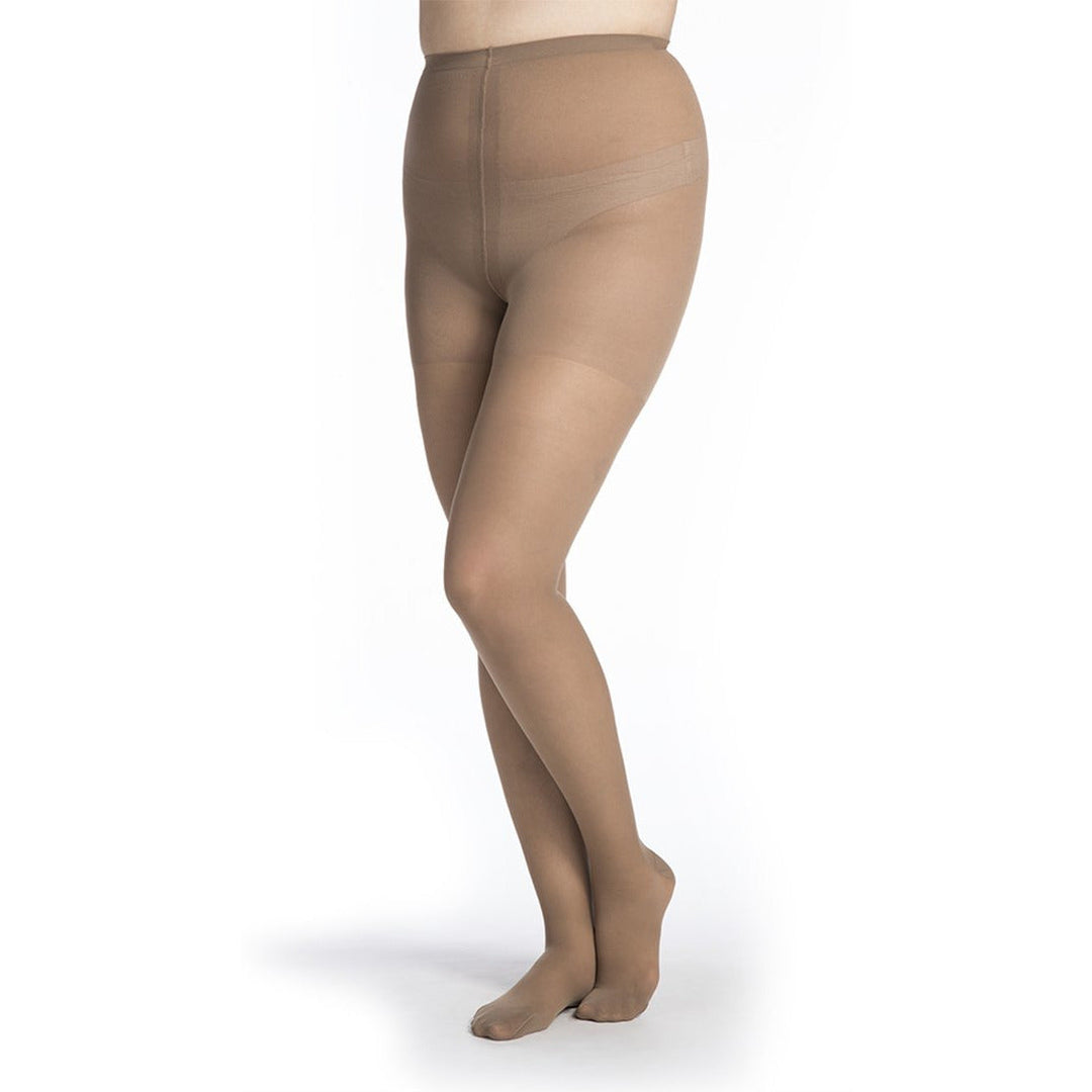 Sigvaris transparente Damenstrumpfhose, 20–30 mmHg, Café