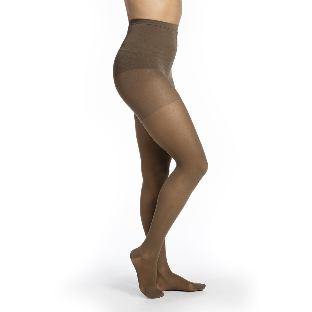 Sigvaris Collants transparents pour femme 15-20 mmHg, moka