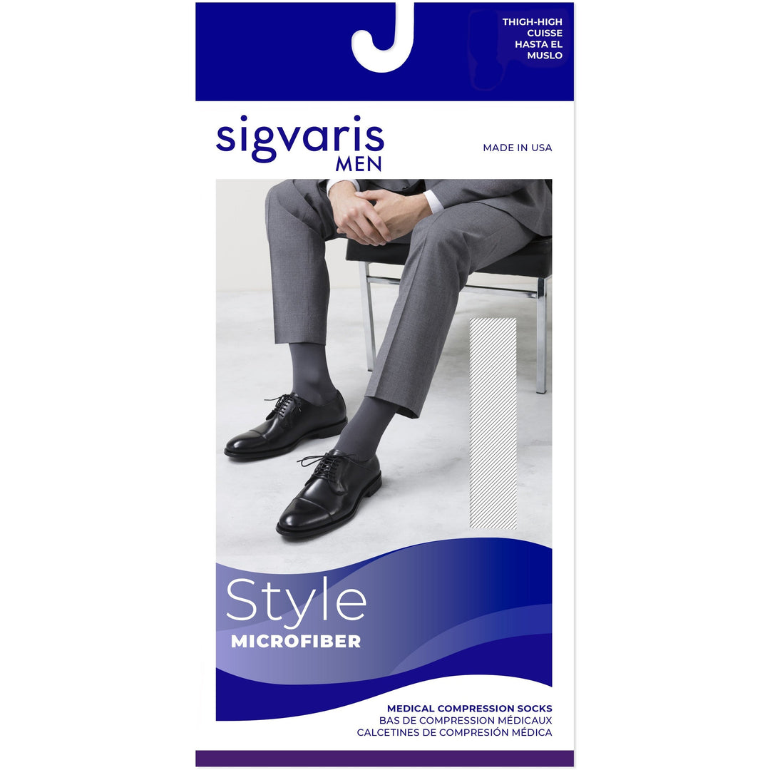 Sigvaris Microfiber Men's 30-40 mmHg Thigh High