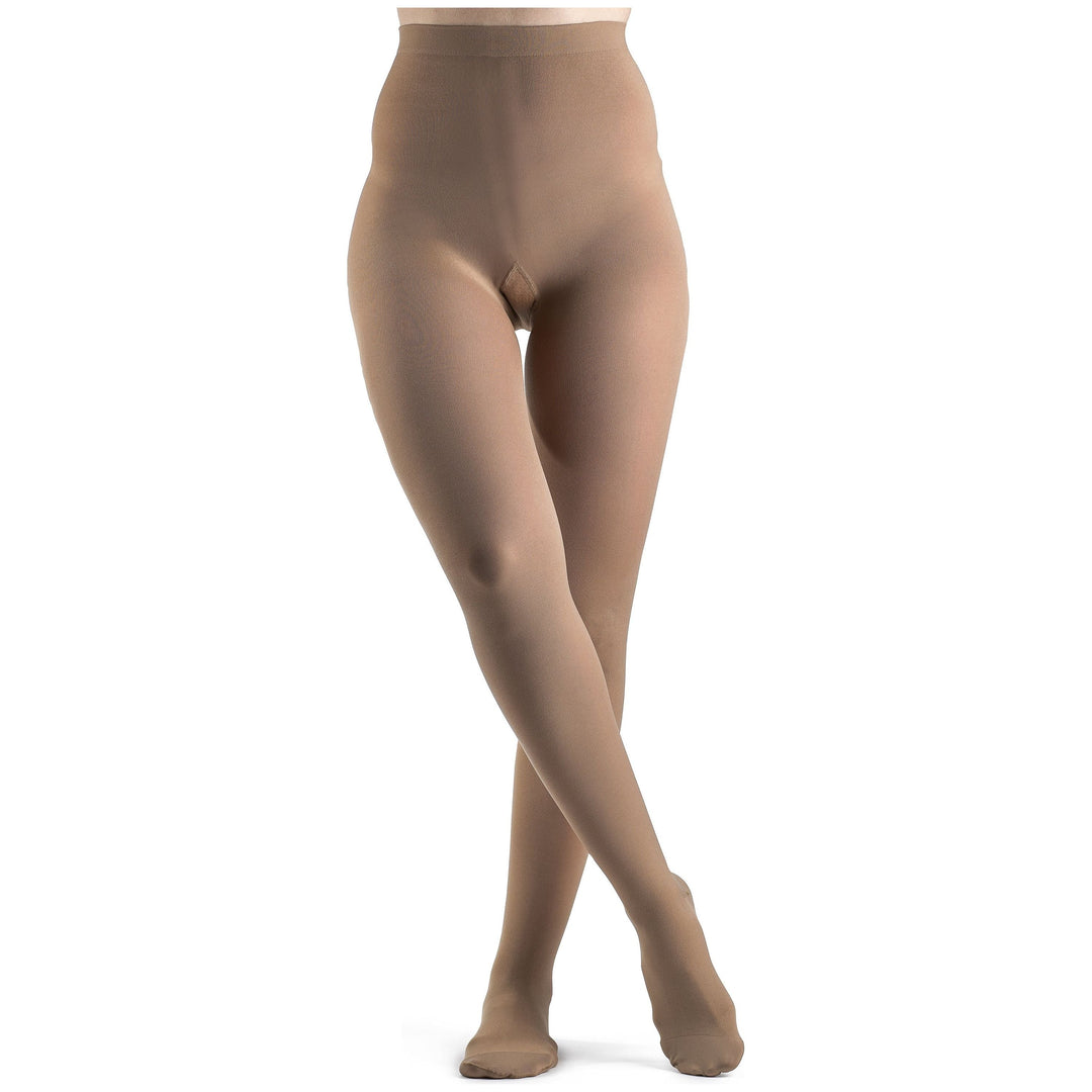 Sigvaris Collants doux opaques pour femme 30-40 mmHg, Chai