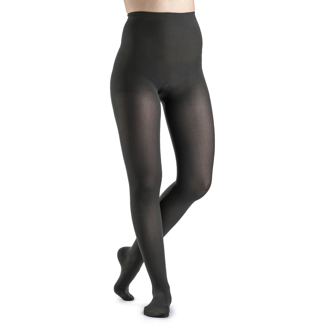 Sigvaris Collants doux opaques pour femme 15-20 mmHg, graphite