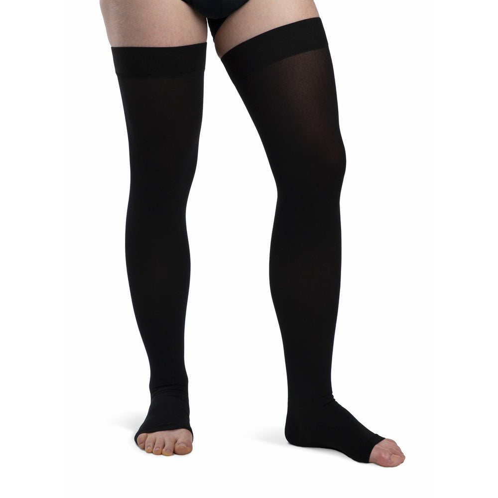 Sigvaris Opaque 20-30 mmHg BOUT OUVERT Cuisse haute, Noir