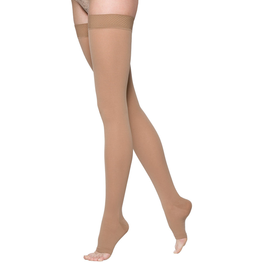 Sigvaris Opaque 20-30 mmHg BOUT OUVERT Cuisse haute, Beige clair