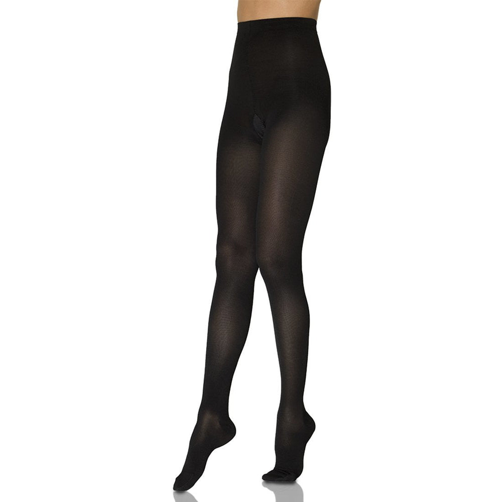 Sigvaris Collants opaques pour femme 30-40 mmHg, noir