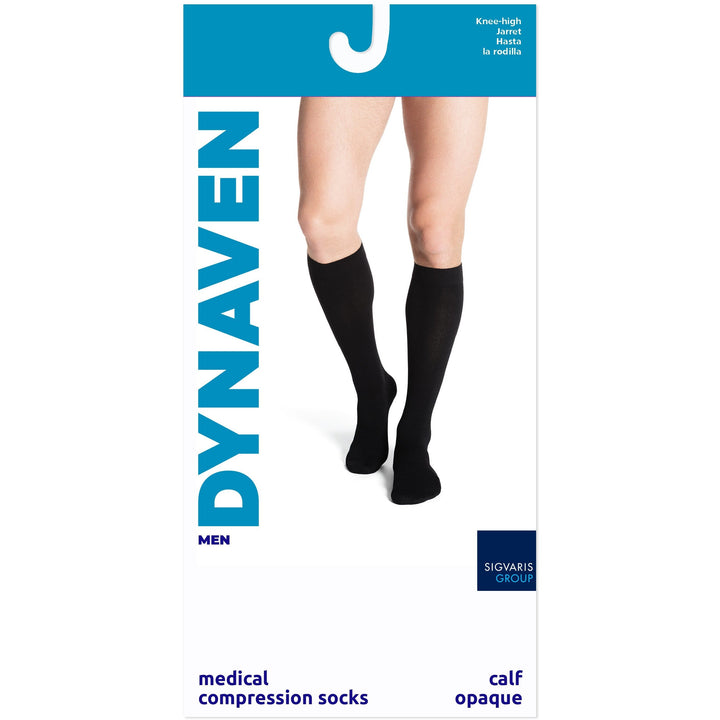 Dynaven - Medias hasta la rodilla para hombre, 30-40 mmHg