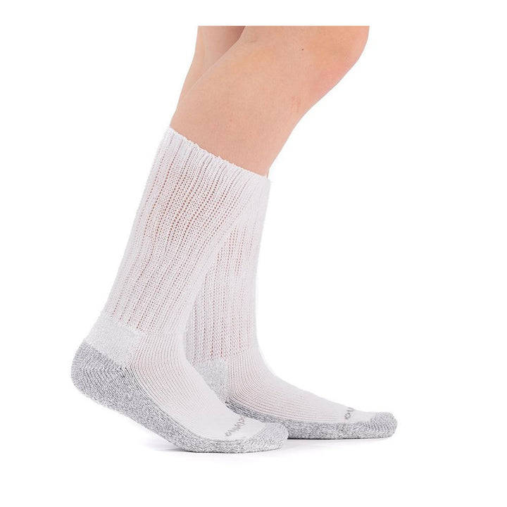 Doc Ortho casual comfort antimikrobielle diabetiske crew sokker, hvide