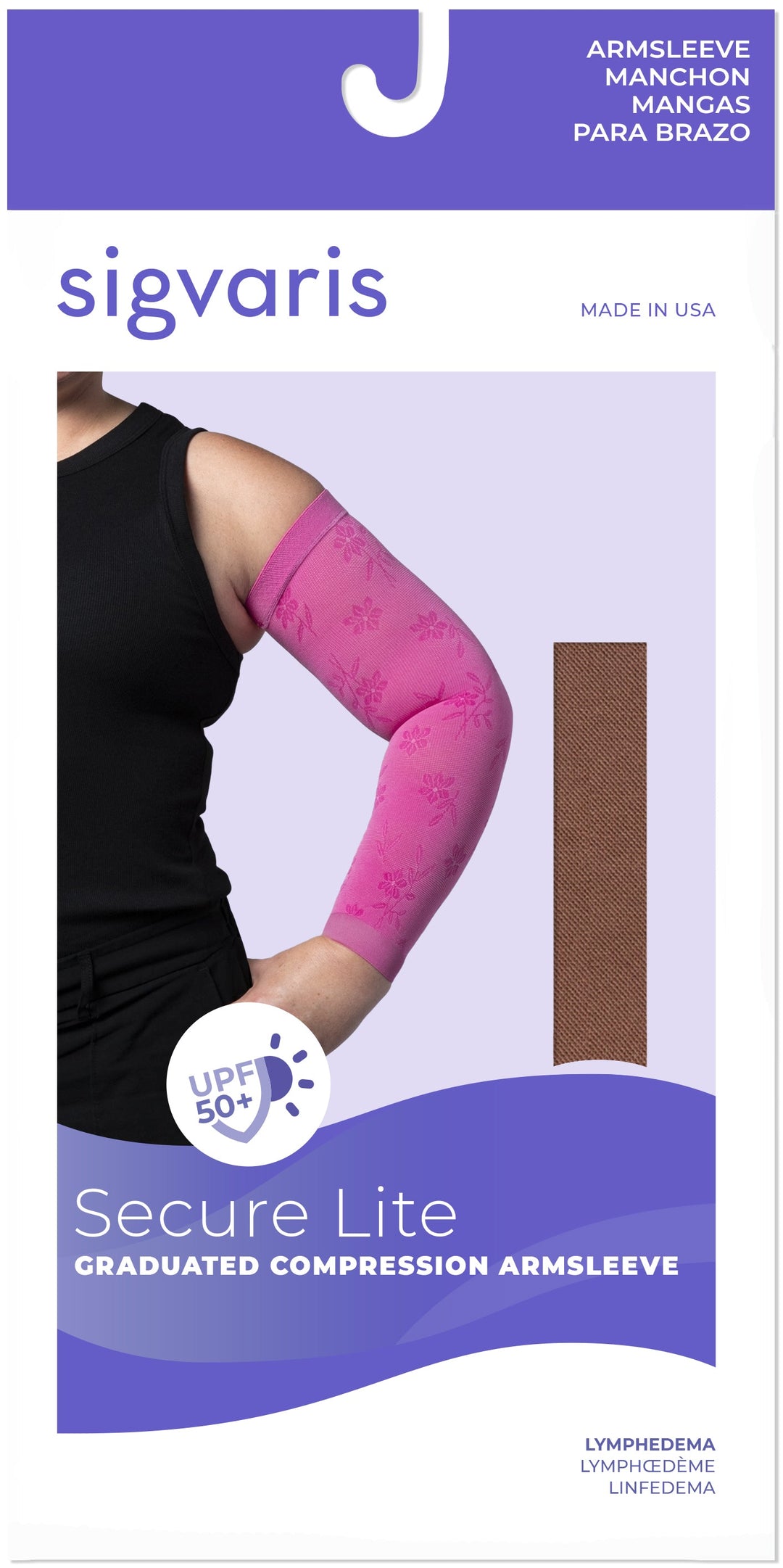 Sigvaris Secure Lite Armsleeve 15-20 مم زئبق