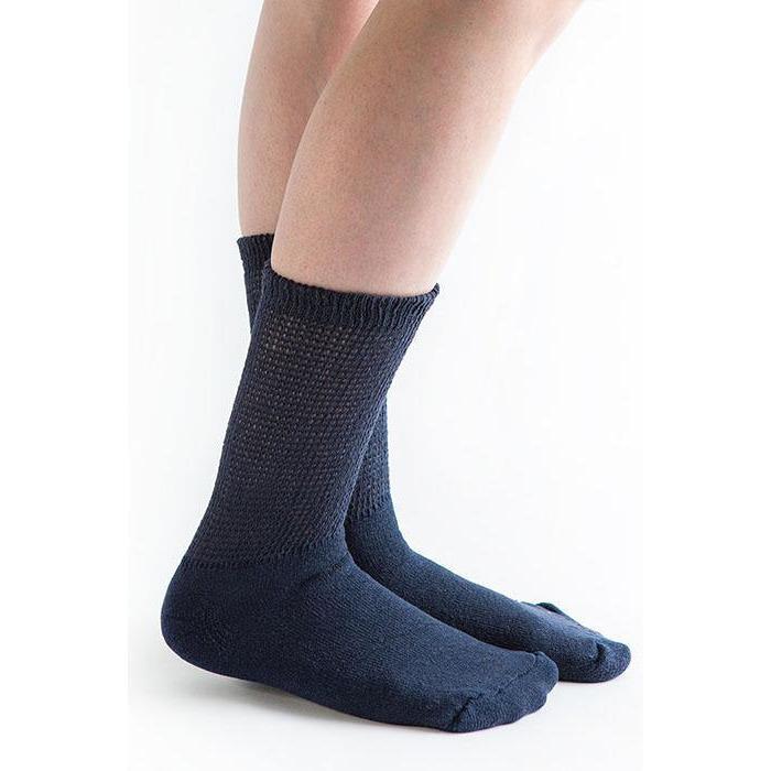 Doc Ortho Loose Fit Diabetic Crew Socks, 3 pares, Marinha