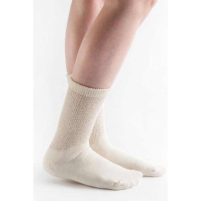 Doc Ortho Loose Fit Diabetic Crew Socken, 3 Paar, Ausverkauf, Hellbraun